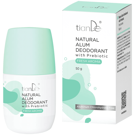 Prírodný dezodorant s obsahom kamenca s prebiotickou, sviežou arómou